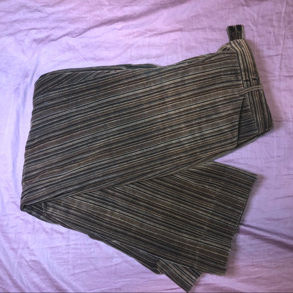 SOLD on Depop - Antonio Melani Stripped Corduroy/Velvet Bootcut Pants